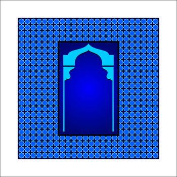 islamic art arch vector illustration