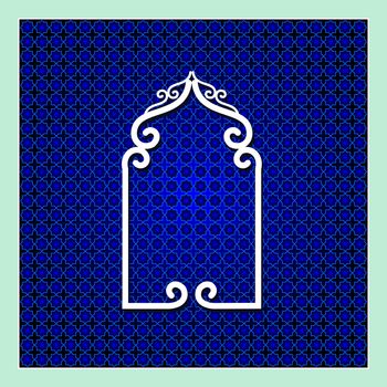 islamic art arch vector illustration