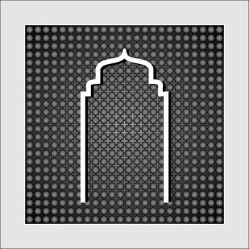 islamic art arch vector illustration