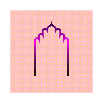 islamic art arch vector illustration
