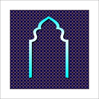 islamic art arch vector illustration