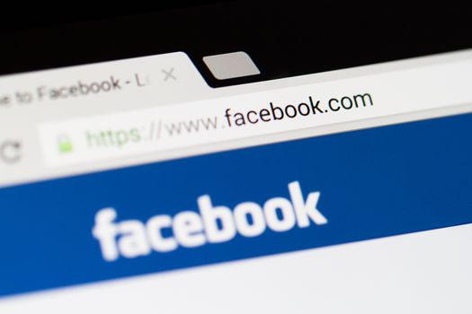 ISTANBUL, TURKEY - MARCH 16, 2013: Photo of Facebook logo on tablet browser. Facebook is the largest social media network and owned by Facebook, Inc.