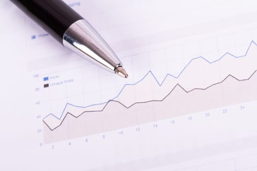 Business chart of earning trends.