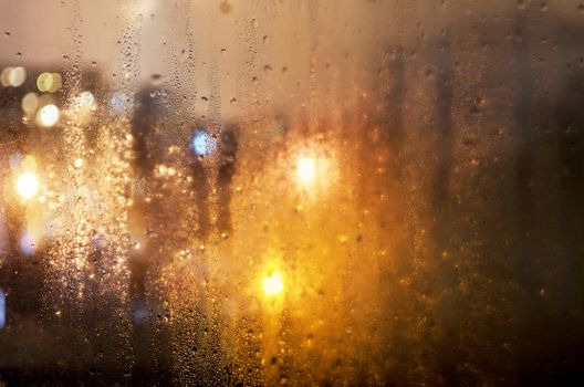 Water drops on window