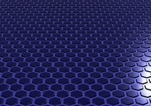 Abstract honeycomb background 3d illustration or backdrop.