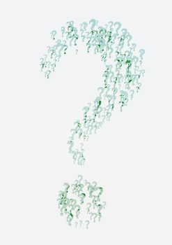 The question mark consisting of a set of small question marks