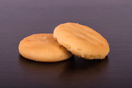 Close up view of biscuit cookies.