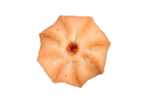 Single cookie chip, isolated on white background.