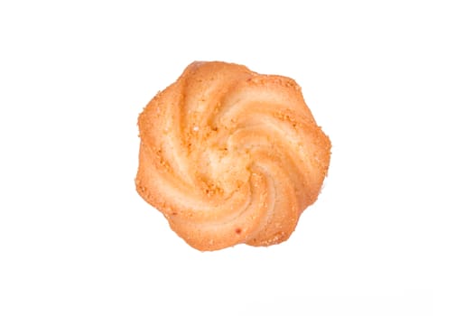 Single cookie chip, isolated on white background.