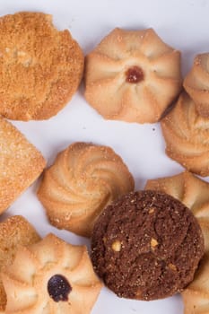 Top view of cookie chips.