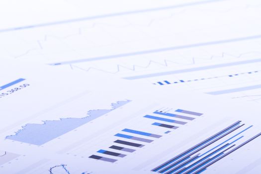 Bar chart graphs, business table.