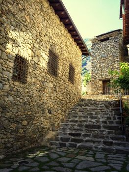 Historic center of Andorra La Vella, capital of Andorra.