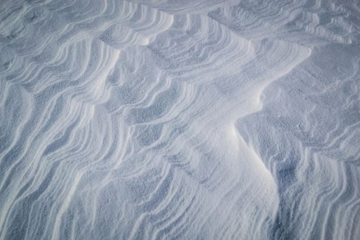 abstract background or texture waves in the snow