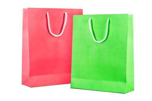 Shopping bags, isolated on white background.