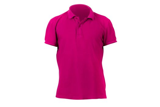 Red single tshirt template for your design, front view, isolated on white background.