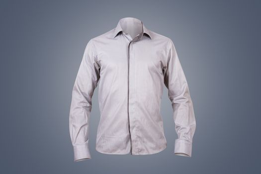 Front view of white shirt template for your design on dark background.