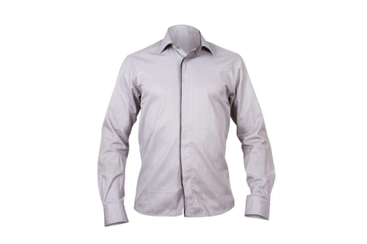 Front view of white shirt template for your design, isolated on white background.