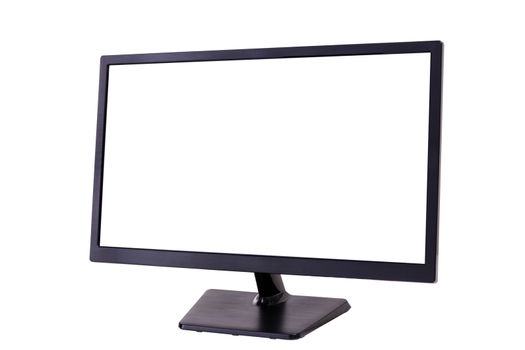 new computer monitor on white background