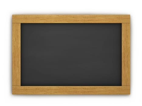 Education, training and school blank wooden blackboard or chalkboard on white background.