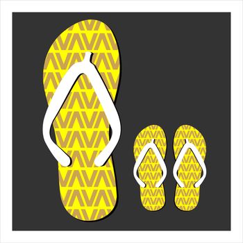 Colorful flip flops set vector illustration