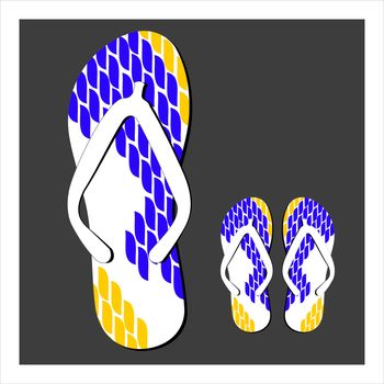 Colorful flip flops set vector illustration