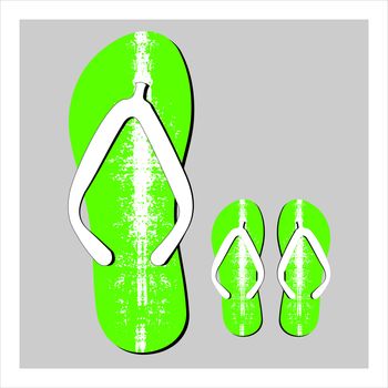 Colorful flip flops set vector illustration