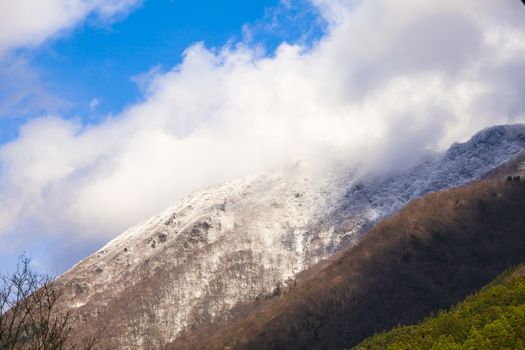 Snow mountains in Japan