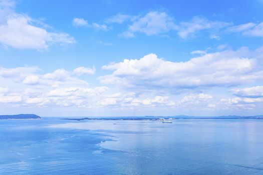 Hakata Bay seascape in Japan