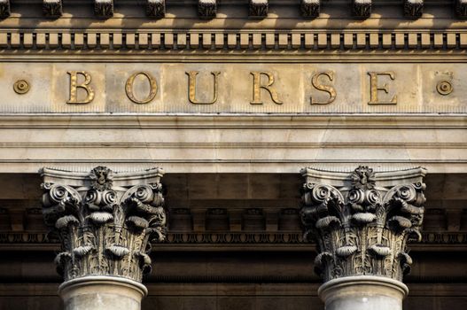 The Bourse, Paris stock exchange in France