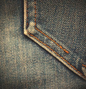 Jeans pocket. Denim background.