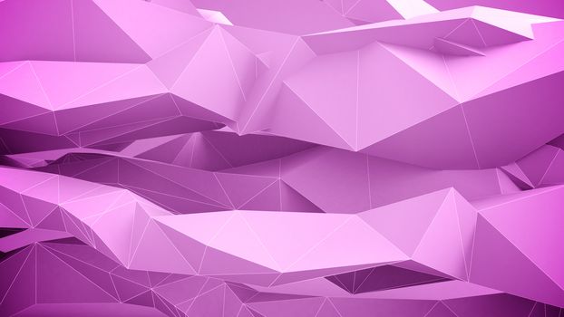 Illustration of Abstract geometric shapes. Pink.