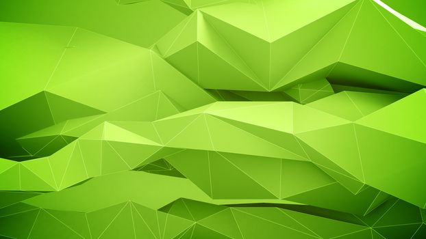 Abstract geometric shapes background. Green Colors.