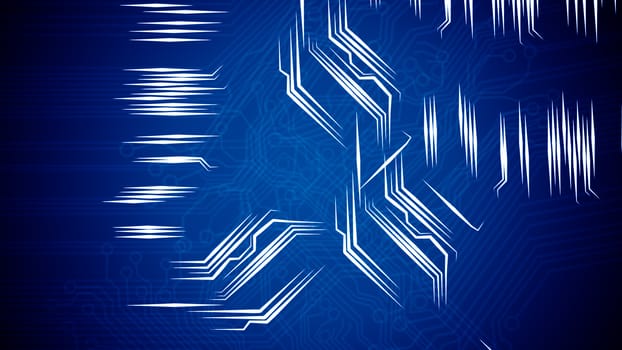 Conceptual background of circuit board's signals.