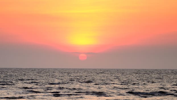 Sunset and sea, Bangsean, Chonburi, Thailand