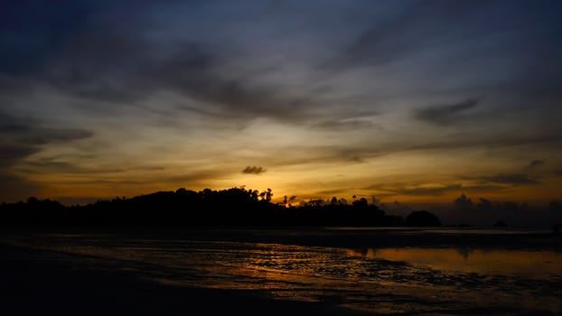  Nice beach and sunset sky in Payam island, Thailand