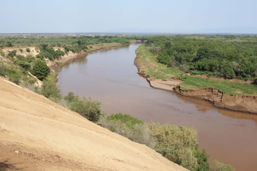 Landscape of Omo River, Ethiopia, Africa