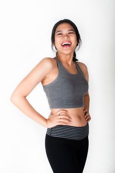 Beauty and healthy woman working out