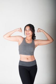 Beauty and healthy woman working out