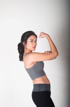 Beauty and healthy woman working out