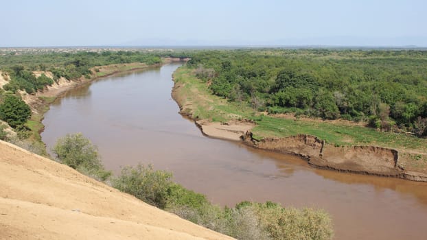 Landscape of Omo River, Ethiopia, Africa