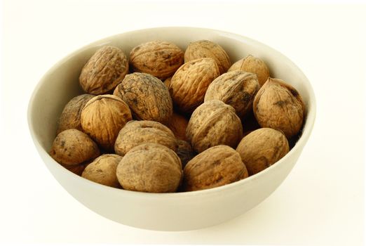 Detail of the walnuts in the small bowl