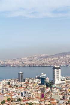 View of modern city in Izmir, Turkey.
