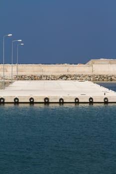 Sea marina with clear sky.