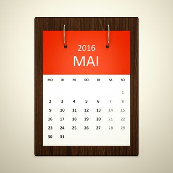 An image of a german calendar for event planning 2016 may