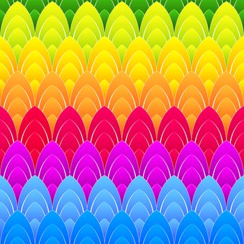 abstract background with concentric rainbow colourful ellipses