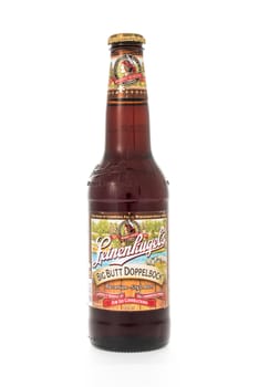 Winneconne, WI - 6 February 2015:  Bottle of Leinenkugel's Big Butt Doppelbock beer brewed in Wisconsin.