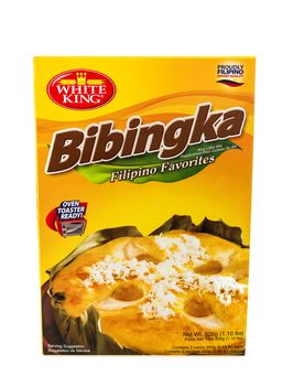 Winneconne, WI - 5 February 2015: Box of Bibingka Rice Cake Mix from the Philippines.