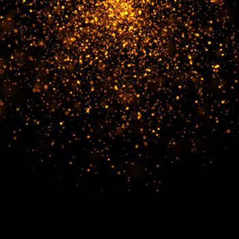 gold glittering bokeh stars dust