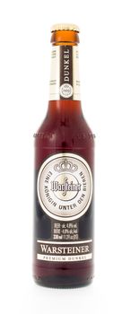 Winneconne, WI - 3 February 2015: Warsteiner  Premium Dunkel beer was first brewed in 1783.