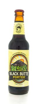 Winneconne, WI - 3 February 2015:  Black Butte Porter beer was first brewed in 1988 and located in Bend, OR.